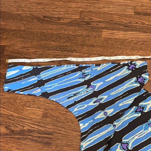 Tibi Blue Print One Shoulder Dress - Sz 0 - Picture 13 of 13